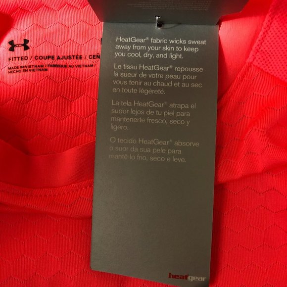 Under Armour Womens HexDelta Short Sleeve Top Open Back HeatGear Pink Size L - Picture 6 of 8